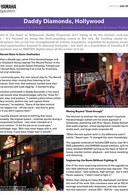 yamaha雅马哈Case Study - DZR_DXS_DHR_MGX16V - Daddy Diamonds